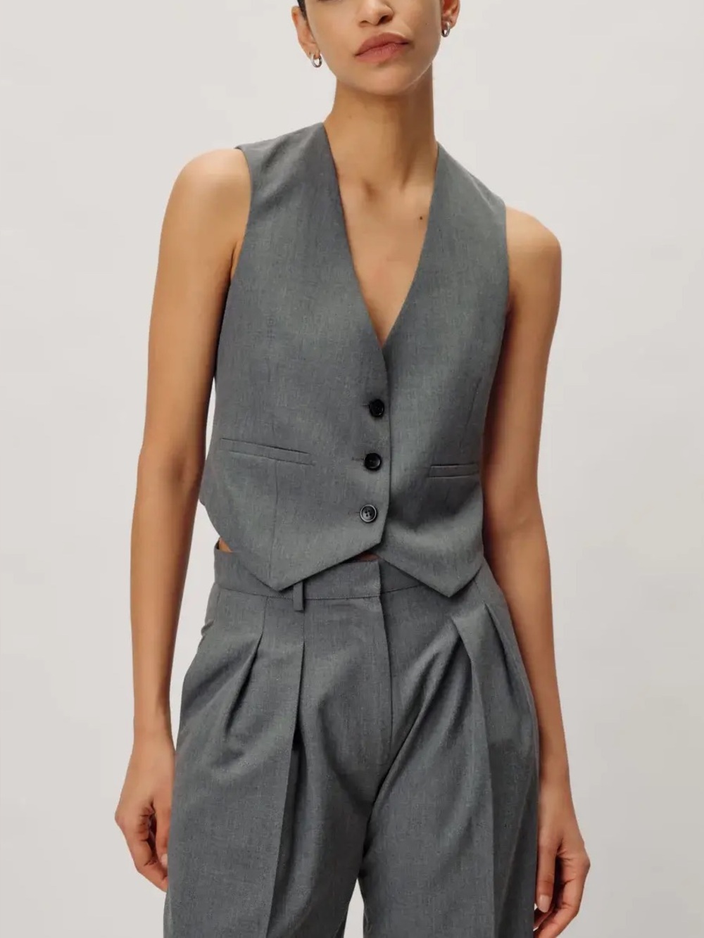 Ronny Kobo Bobby Vest in Grey - S